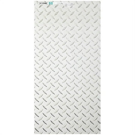 National Hardware 24" x 12" Polished Aluminum Diamond Plate Sheet Metal, Green