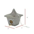 thumbnail image 5 of Ceramic 9-Inch Square Pagoda Birdhouse Tan, 5 of 5
