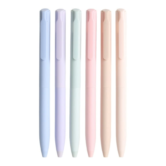Colored Gel Pens 6-Pack 0.5mm Fine Tip Quick-Drying Ink Morand 6-Color Set for Journaling Note-Taking Smooth Writing
