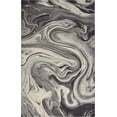 thumbnail image 6 of 5'x8' Grey Black Machine Woven Marble Indoor Area Rug, 6 of 11