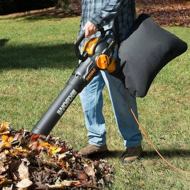 Worx WG524 12 Amp TRIVAC 3 in 1 Yard Mulcher Lawn Vacuum Electric Leaf Blower with Bag Walmart