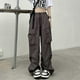 thumbnail image 1 of Streetwear Cargo Pants Women Casual Vintage Baggy Wide Leg Straight Trousers Jogger Big Pockets Oversize Overalls Sweatpants, 1 of 4