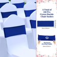 thumbnail image 2 of Wehilion Spandex Chair Sashes with Crown Buckle Spandex Stretch Chair Bands Cover Ties with Buckle Slider Chair Cover Band Chair Sashes Chair Cover Bands with Buckle,20/30/50/100pcs, 2 of 7