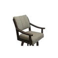 thumbnail image 3 of Solid Wood Bar Stool Casa Melina 30" Seat - Driftwood Beige Fabric - New Brown, 3 of 3