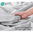 thumbnail image 5 of RUVANTI 100% Cotton Sheets – Soft Peached Percale, Lightweight & Breathable Cooling Comfort for Summer, 14″ Deep Pocket Twin Sheet Set, 3-Piece, Light Grey, 5 of 7