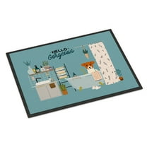 Jack Russell Terrier in Bathtub Indoor or Outdoor Mat 24x36 CK7530JMAT