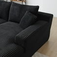 thumbnail image 4 of 64"X46" Chaise Lounge Chair Indoor, Oversized Upholstered Sofa Bed, Sleeper Couch Reading Chairs Fluffy Plush Faux Fur Cloud Sofas Couches for Living Room (Black), 4 of 7