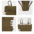 thumbnail image 3 of Trajes de baño bandeau de corte alto para mujer con correas ajustables para los hombros Bikini sexy de traje de baño de una pieza - MARRÓN, 3 of 7