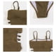 thumbnail image 3 of Trajes de baño bandeau de corte alto para mujer con correas ajustables para los hombros Bikini sexy de traje de baño de una pieza - MARRÓN, 3 of 7
