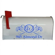 VWAQ Mailbox Personalized Monogram Street Address Decal Set