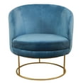 thumbnail image 2 of TOV Furniture Bella Blue Velvet Chair with Gold Base, 2 of 7