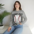 thumbnail image 3 of Retro Women's Game Day Baseball Lover Vintage Unisex Pullover Sweatshirt, 3 of 6