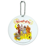 The Wizard of Oz Yellow Brick Road Round Luggage ID Tag Card Suitcase Carry-On