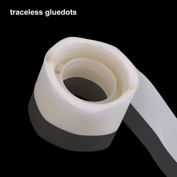 LABSERRON 1 Roll Balloon Tape for Decorations No Residue Sticky Round Transparent White for Handmade Arts Crafts