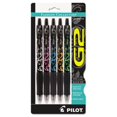 thumbnail image 2 of PILOT G2 Collection Mode Couleurs Stylos Gel à Bille Roulante Rechargeables et Rétractables, Pointe Fine, Barils Design Argent/rose/bleu/orange/vert, Encre Noire, Lot de 5 (31373) (PIL31373), 2 of 2