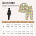 thumbnail image 4 of Xecao colorful easter eggs Print Women Pajamas Set Soft Sleepwear Pjs long Sleeve Button Down Nightwear with Long Pants-Large, 4 of 7