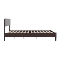 thumbnail image 4 of Modern Low Profile Platform Bed - Solid Wood Bed Frame - Espresso Finish - Full Size Bed, 4 of 6