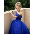 thumbnail image 5 of Drtj 2-14T Kids Teens Flower Girl Dress Off Shoulder Pageant Sparkling Formal Dress Birthday Party Ball Gowns, 5 of 7