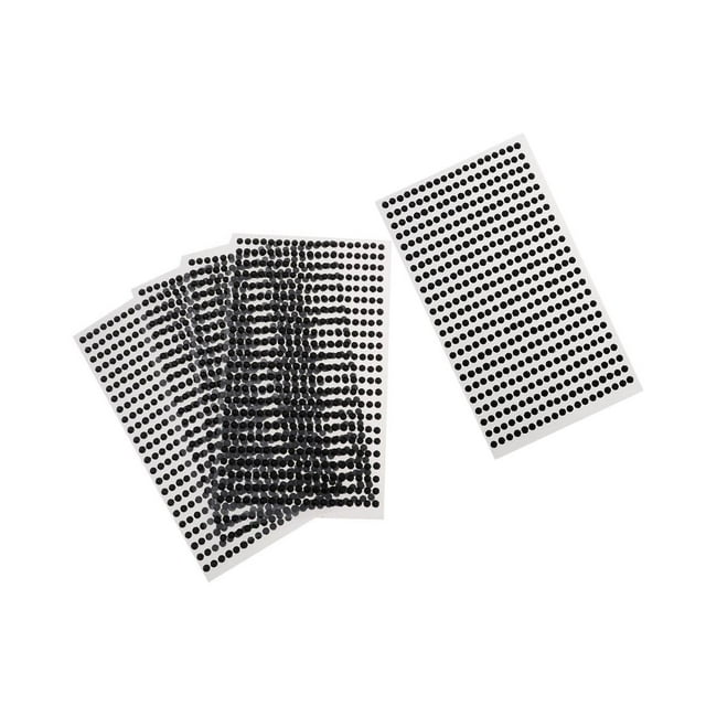Bearachild 5 pegatinas decorativas con gemas de diamantes de imitación de cristal deslumbrantes de 3 mm Kits de decoración para fiestas Negro 4 mm 5 piezas