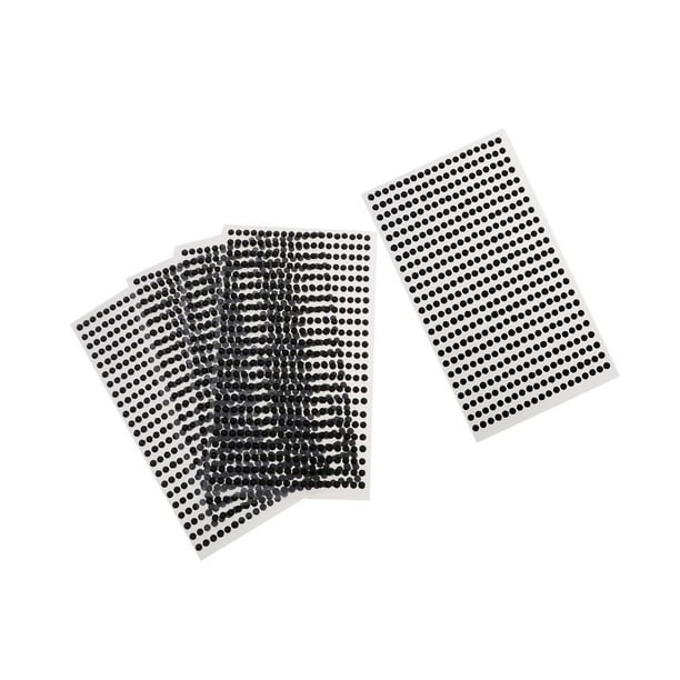 Bearachild 5 pegatinas decorativas con gemas de diamantes de imitación de cristal deslumbrantes de 3 mm Kits de decoración para fiestas Negro 4 mm 5 piezas