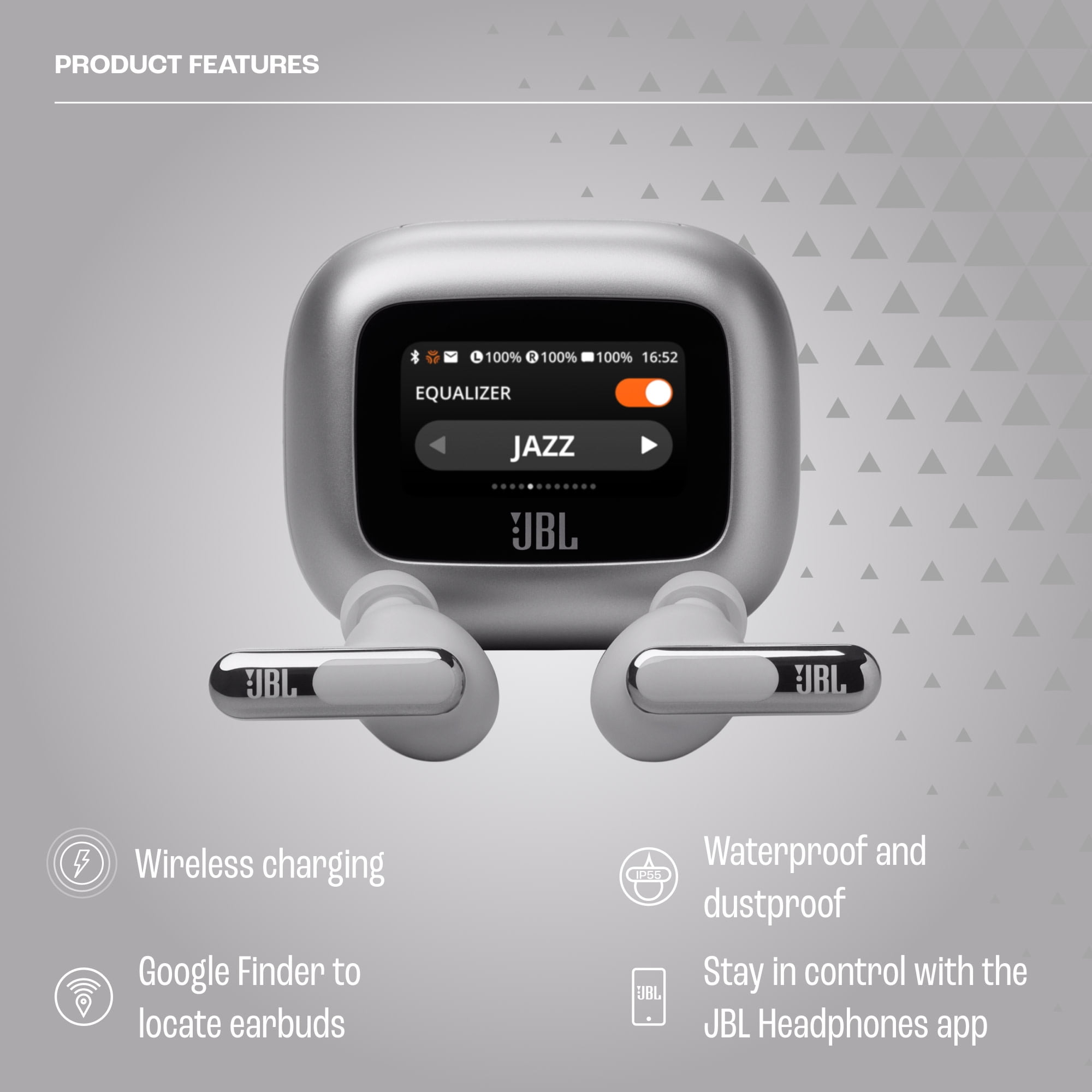 JBL Live Beam 3 - True Wireless Noise-Cancelling Closed-Stick 