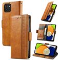 thumbnail image 1 of Case for Samsung Galaxy A03S Cover Leather Wallet Folio Case Book Design Flip Magnetic Closure - Yellow, 1 of 5