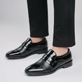 thumbnail image 6 of Men's Dress Shoes Loafers Slip On Casual Driving Loafer Modern Formal Business Oxford Casual Leather Lace Up Shoes, 6 of 7
