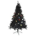 thumbnail image 4 of Drevy Black Artificial Tree 8 Feet Christmas Tree Artificial Pine Tree PVC Branch with Sturdy Meatl Stand, 4 of 7