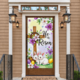 thumbnail image 6 of Colorful Design Easter Cross Banner Decorative Floral Bunny He is Risen for Spring Decoration Religious Event Holiday Celebration, 6 of 8