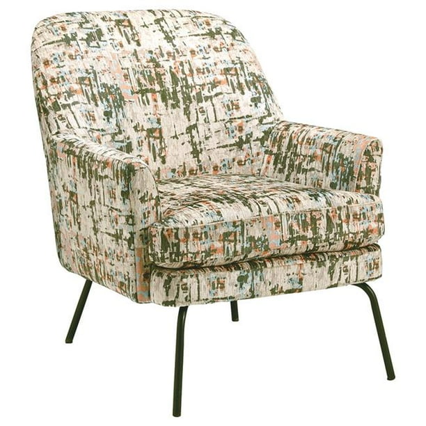 Benjara Bm226149 Fabric Accent Chair With Abstract Pattern Angled Metal Legs 44 Multi Color Com Benjara Bm226149 Fabric Accent Chair, Multi Colored Accent Chairs