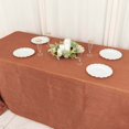 thumbnail image 5 of BalsaCircle 90" x 132" Terracotta Accordion Crinkle Taffeta Rectangular Tablecloth Reception, 5 of 8