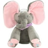 Musical Elephant Singing Stuffed Baby Toy Animated and Interactive Animal Plush for Toddlers, Gray, (12") 30cm