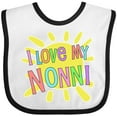 thumbnail image 3 of Inktastic I Love My Nonni Sun and Rainbow Letters Boys or Girls Baby Bib, 3 of 4