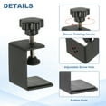 thumbnail image 3 of Uxcell C Clamps, 2 Pcs Heavy Duty Metal Black Desk Clamp Adjustable Mounting Table Clamp with Protective Pad for Fixing Acrylic Glass Plastic Wood Sheets, Black, 3 of 6