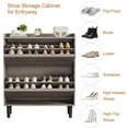 thumbnail image 6 of Acekid Shoe Cabinet with 2 Flip Drawers, Wooden Shoe Organizer Cabinet with Adjustable Shelf, Shoe Storage for Entryway, Hidden Shoe Cabinet for Hallway, Living Room, 6 of 7