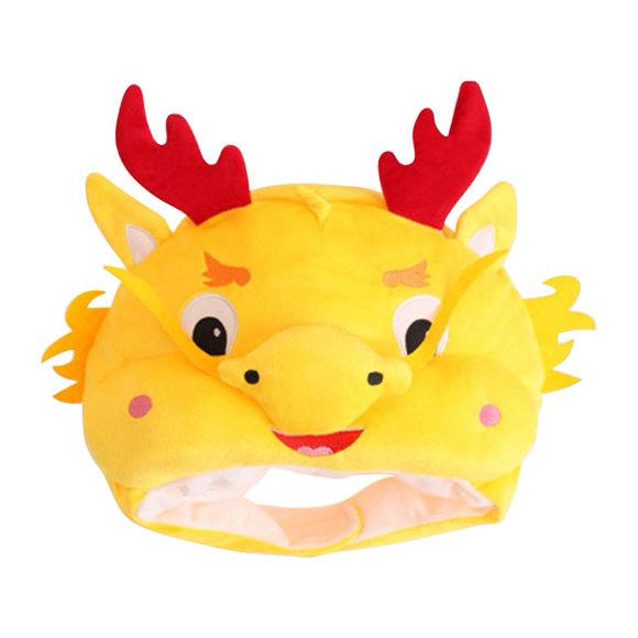 3D Dragon Hat Cartoon Plush Hat Party Headgear Chinese New Year Photo Props A6 S6A0