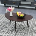 thumbnail image 5 of Oval Coffee Table for Small Space , Simple Modern Center Table with OAK Wood LegsH, 5 of 18