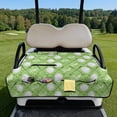 thumbnail image 3 of Xixirimido Golf Cart Seat Covers, Quilted Golf Cart Seat Towel Blanket with 4 Pockets Universal Fit for EZGO Club Car and More 2 Person Seats Carts Non-Slip, Golf Clubs Balls Green, 3 of 8