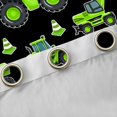 thumbnail image 4 of Homewish Car Theme Blackout Curtains Set of 2 (52x84 Each) For Teens Boys Girls,Cartoon Green Truck Window Curtains,Construction Vehicles Curtains and Drapes,Microfiber Bedroom Decor, 4 of 6