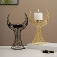 thumbnail image 4 of MOMOJIA Middle Eastern Themed Iron Tealight Candle Holders Moon Tower Shape Home Accent, 4 of 20