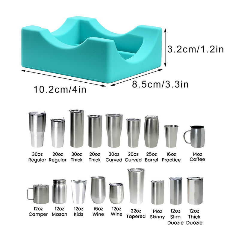 Small Silicone Cup Cradlewith Built-In Slot for Crafting Tumblers Use to Apply Vinyl Decals for Tumblers, 2 Angle Supports Tumbler Cradle, Size: 3.46