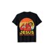 thumbnail image 1 of Camiseta cristiana retro de Jiu Jitsu 100 % algodón con la frase "Jesús te respalda" para hombre. Camiseta de manga corta DIY con diseño interesante de algodón puro seleccionado para hombre, suave y t, 1 of 6