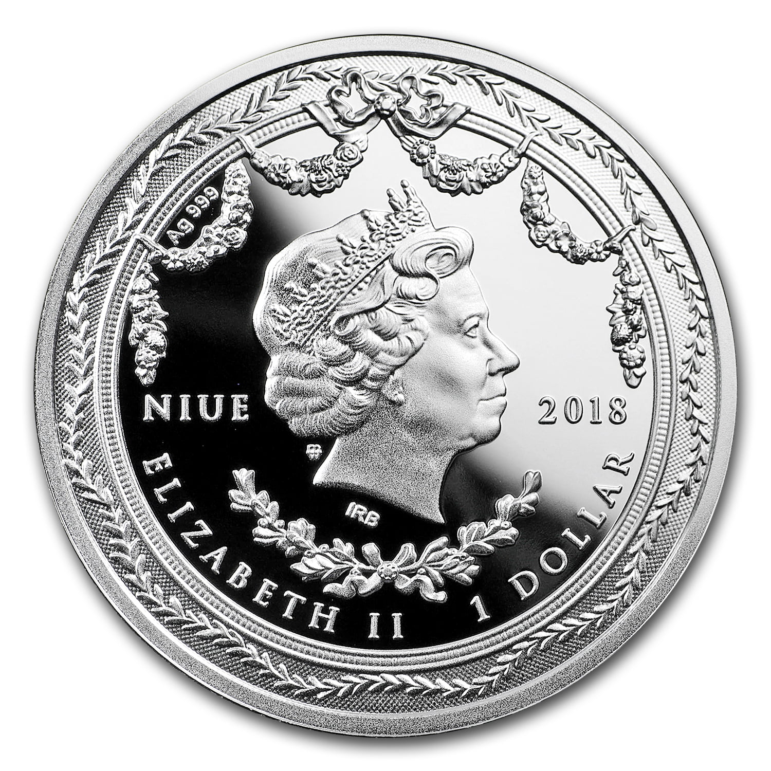 2018 Niue $1 Imperial Desk Clock Fabergé Art 1oz Silver Proof Coin