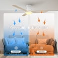 thumbnail image 5 of Smaair 52" Solid Wood Flush Mount Indoor Wifi LED Ceiling Fan with Remote for Smart Home, 5 of 13