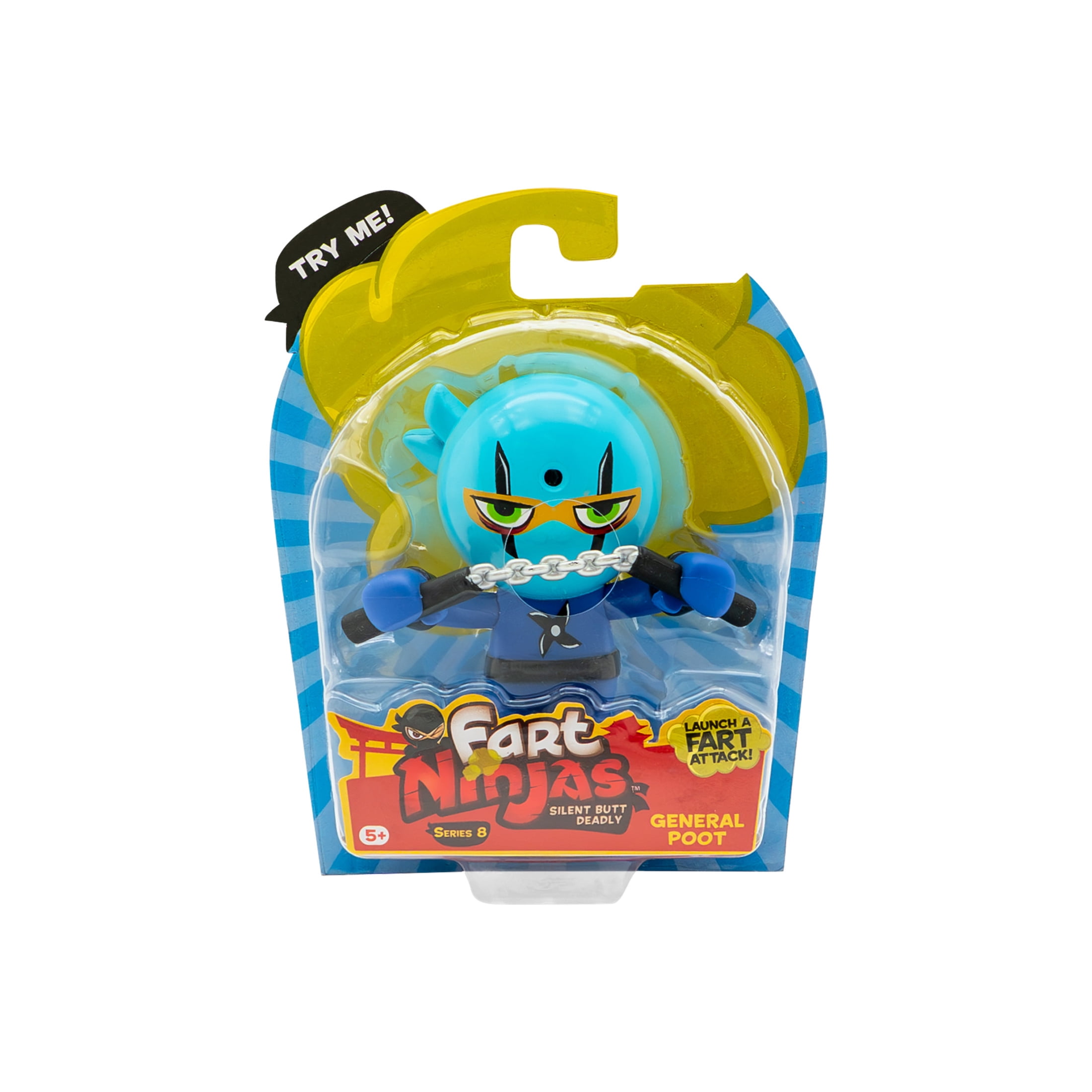 Fart Ninjas Serie 8, 8 Figure Collezionabili Con Suoni Di Puzzette Attivati Dal Movimento, Per Bambini 5+, Regalo Divertente