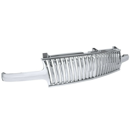 00 Chevy Chevrolet Tahoe Grille - Spec-D Tuning 1999-2002 Chevy Chevrolet Silverado Chrome Grill Grille Vertical 1999 2000 2001 2002
