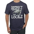 thumbnail image 2 of Wild Bobby Respect The Locals Save Our Oceans Turtle Animal Lover Men Graphic Tee, Vintage Heather Navy, XX-Large, 2 of 6