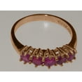 thumbnail image 5 of LBG British Made 9k Rose Gold Natural Ruby Womens Eternity Ring - 33 size options - Size 4.75, 5 of 7