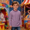thumbnail image 2 of BJUTIR Boys T Shirts Long Sleeve Graphic Tee With Stripes And Print For Casual Comfort Skin Friendly Top Size 11-12 Year, 2 of 6