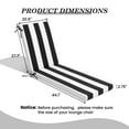 thumbnail image 2 of Pellebant 2 Pack Outdoor Chaise Lounge Cushions, Weatherproof Striped Outdoor Chaise Cushion 72" x 21"(1-Pack, Black & White Stripes), 2 of 7